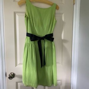 Lime green chic dress lined